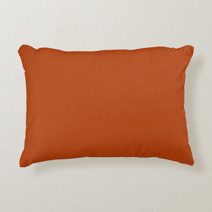 Rust High Quality Coloured Decorative Cushion Zazzle.co.uk
