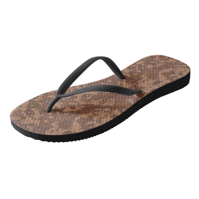 Rust Marble Abstract Flip Flops (Angled)