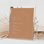 Rust Minimalist Calligraphy Wedding Bar Menu<br><div class="desc">Designed to coordinate with for the «Arches Minimalist» Wedding Invitation Collection. To change details,  click «Details». To move the text or change the size,  font,  or colour,  click «Edit using Design Tool». View the collection link on this page to see all of the matching items in this beautiful design.</div>