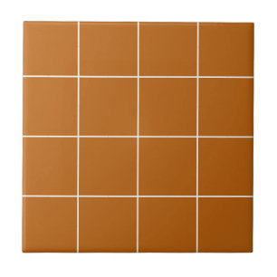 Rust Orange Geometric Lines Grid Modern Simple Tile