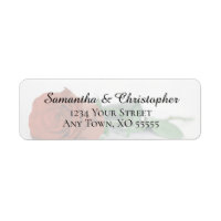 Rust Orange Rose Elegant Wedding Return Address