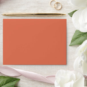 Rust Orange Wedding Envelope