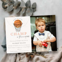 Rust Our Little Champ Basketball Photo Birthday