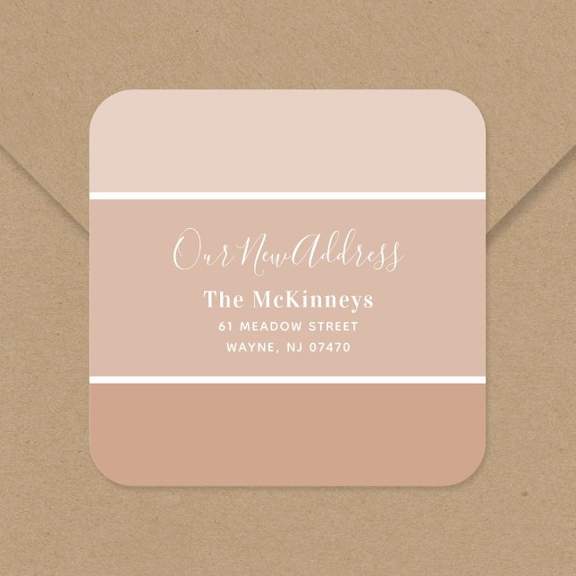 Rust Paint Swatch New Address Square Sticker (Creator Uploaded)