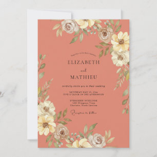 Rust Pastoral Autumn Wedding Invitation