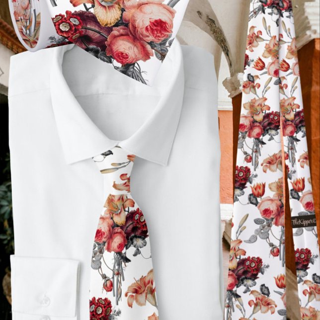 Rust Peach Vintage Floral  Tie (Creator Uploaded)