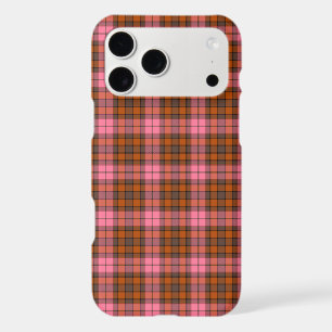 Rust Pink Plaid Tartan Retro Colour iPhone Case