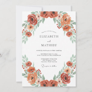 Rust Radiant Autumnal Wedding Invitation
