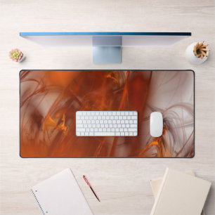 Rust Realm Fractal and Gold Desk Mat