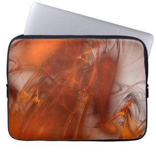 Rust Realm Fractal and Gold Laptop Sleeve
