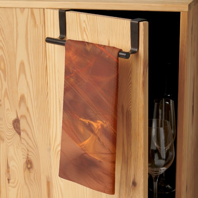 Rust Realm Fractal Tea Towel (Thirds Fold)