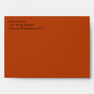 Rust Red A7 5x7 Custom Pre-addressed Envelopes
