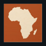 Rust Red Audacious Africa Wood Wall Art<br><div class="desc">Africa map outline with contrasting colours in Emporio Moffa's "Safari" palette inspired by the daring adventurousness and wilderness of the continent.</div>