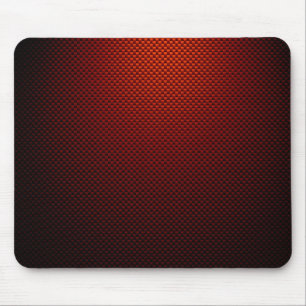Rust red black carbon fiber patterned mouse mat