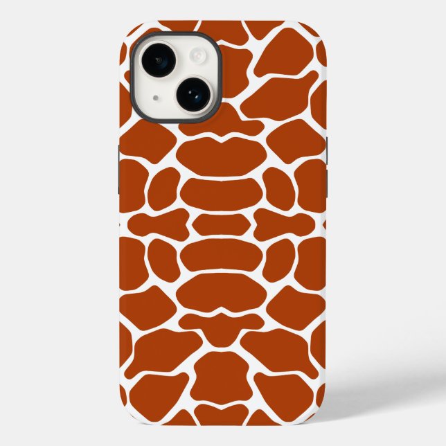Rust Red Safari Giraffe Case-Mate iPhone Case (Back)