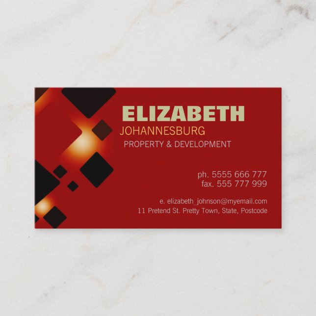 RUST Retro Box Business Card (Front)