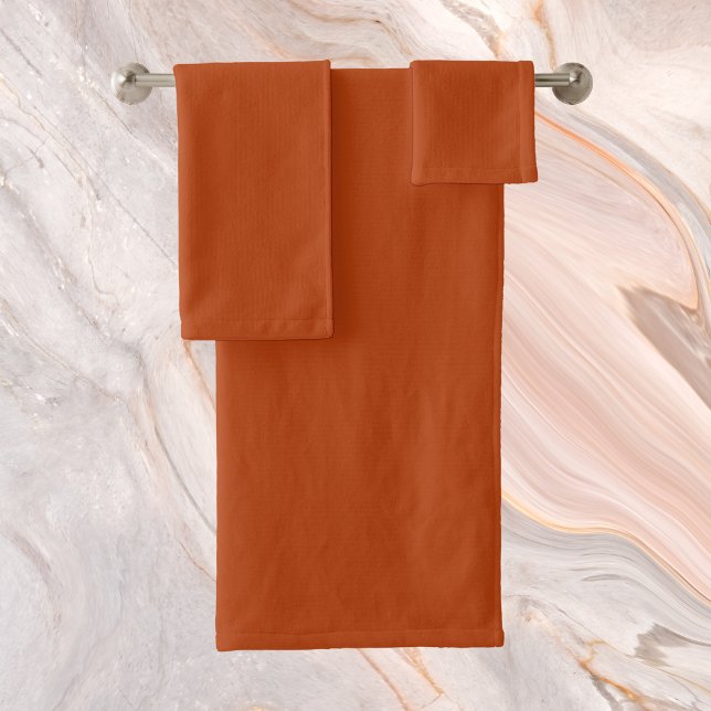 Rust Solid Colour Bath Towel Set (Creator Uploaded)