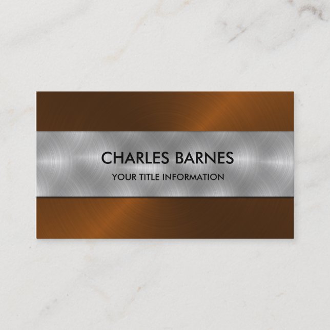 Rust Stainless Steel Business Card (Front)