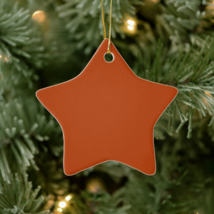 Rust Star Ceramic Tree Decoration