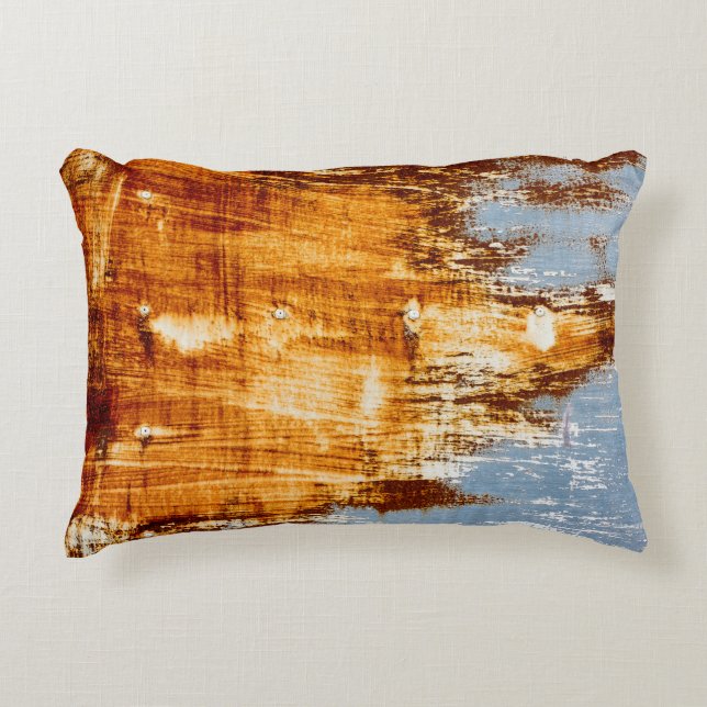 Rust steel sheet, textured background. decorative cushion (Front)