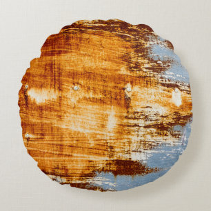 Rust steel sheet, textured background. round cushion