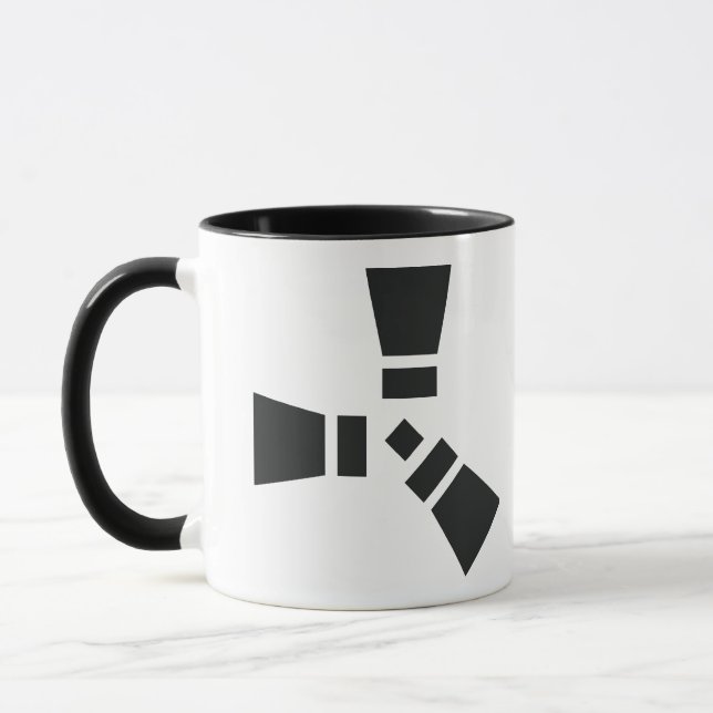 RUST Symbol Black on Clear Mug (Left)