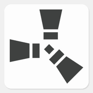 RUST Symbol Black on White Square Sticker