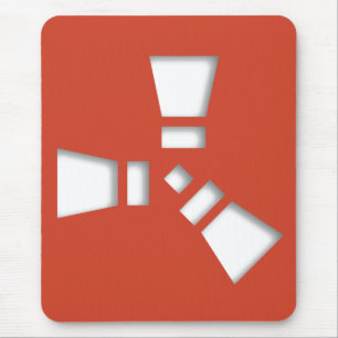 RUST Symbol Red on Clear Shadowed Mouse Mat