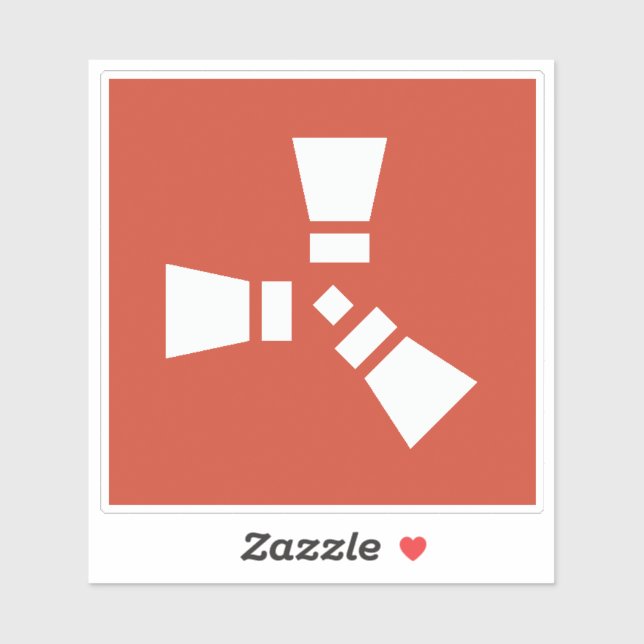 RUST Symbol White on Red   (Sheet)