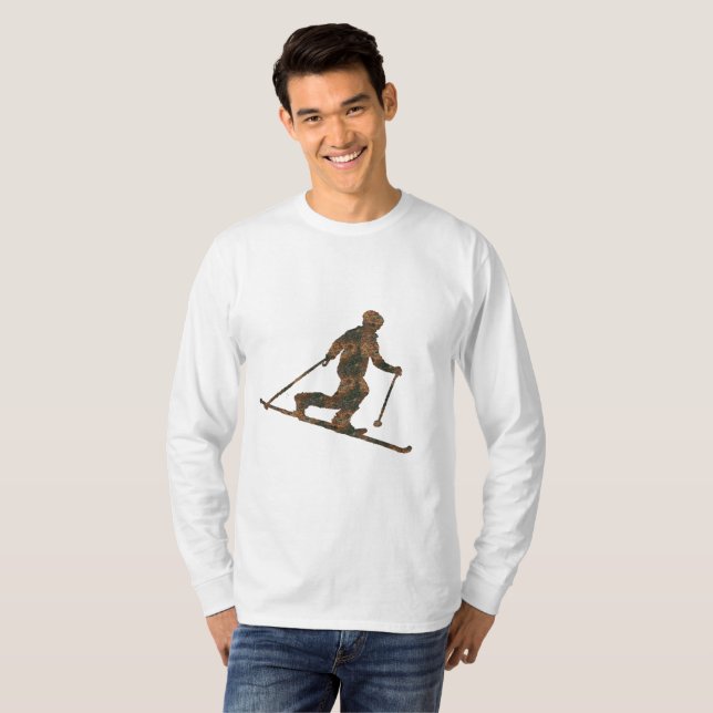 Rust Telemark skiing Long Sleeve T-Shirt (Front Full)