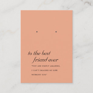 RUST TERRACOTTA FRIEND EARRING DISPLAY CARD