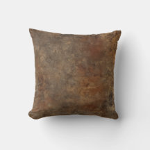 Rust Texture Earth Tones Pillow