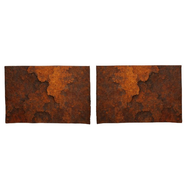 Rust Texture Grunge Background – Aged Metal Design Pillowcase (Front-Set)