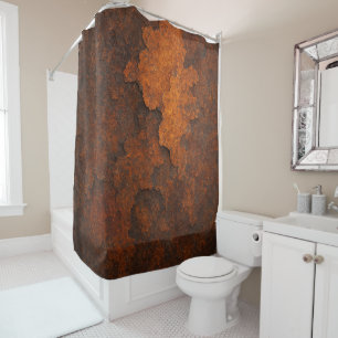 Rust Texture Grunge Background – Aged Metal Design Shower Curtain