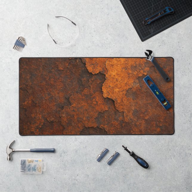 Rust Texture Grunge Background Metal Design Desk Mat (Workstation)