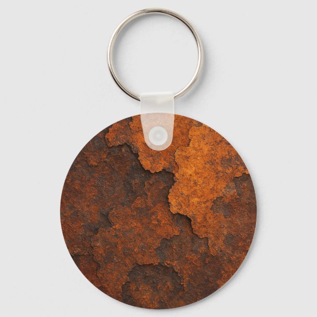 Rust Texture Grunge Background Metal Design Key Ring (Front)
