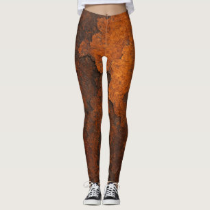 Rust Texture Grunge Background Metal Design Leggings