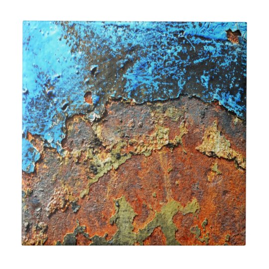 Rust Textured metall Tile | Zazzle.co.uk