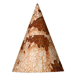 Rust textures: weathered surface background. party hat
