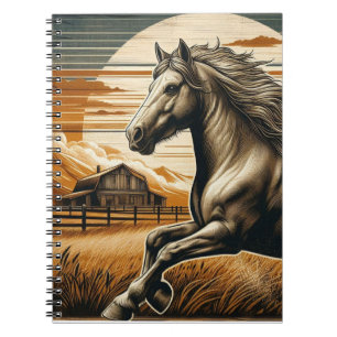 Rust/vintage horse/western notebook