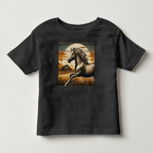 Rust/vintage horse/western  toddler T-Shirt