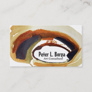 Rust Watercolor Abstract Brushstroke Art Manager Business Card