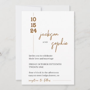 Rust Wedding Invitation,Wedding Desert Boho Invitation