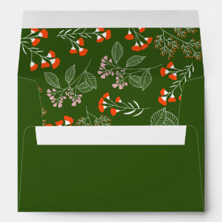 Rust Wildflower Botanical Garden Wedding  Envelope