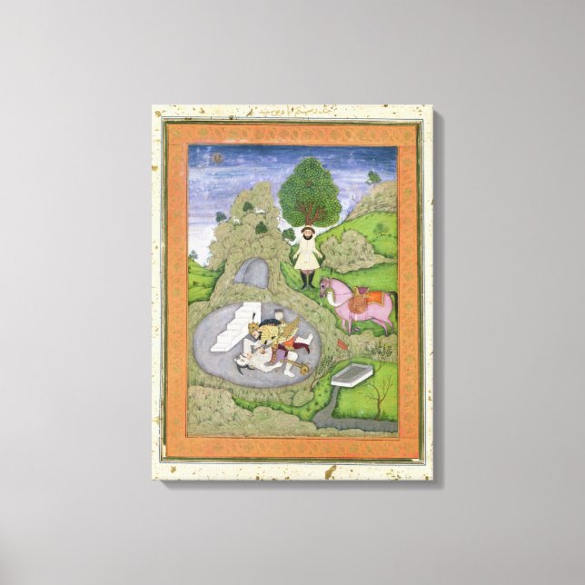 Rustam killing the White Demon, illustration from Canvas Print (Front)