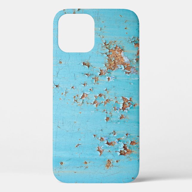 Rusted Blue Metal: Textured Wall. Case-Mate iPhone Case (Back)