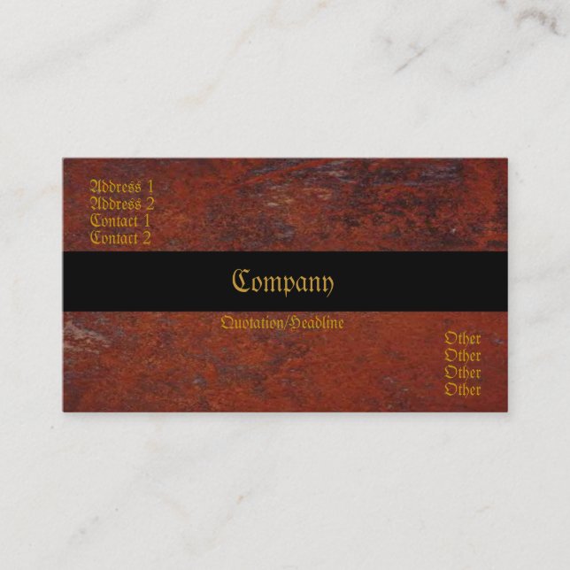 Rusted Business Card (Front)