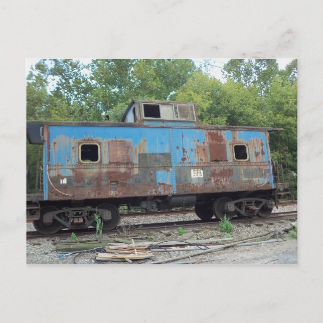Rusted Caboose Postcard (Front)