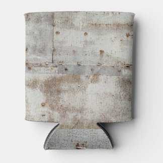 Rusted colourful metal wall, streaks. can cooler