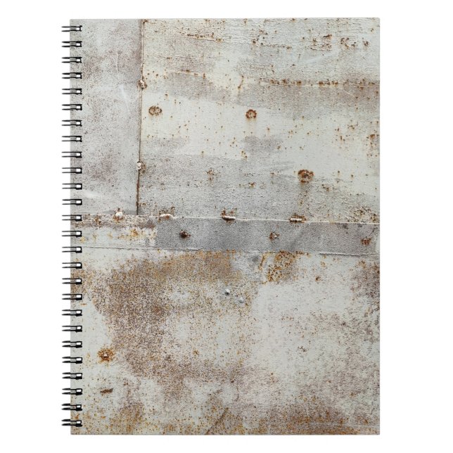 Rusted colourful metal wall, streaks. notebook (Front)